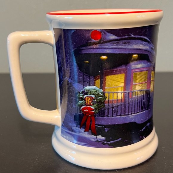 Pair of  Polar Express Christmas Mugs 3D Embossed Train BELIEVE ~ Warner Bros. - Picture 4 of 9